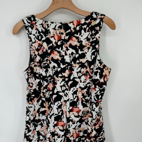 White House Black Market Womens Dress Size 8 Floral Print Sleeveless  Lace Trim - Picture 13 of 13